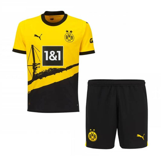 Kit Infantil  Borussia Dortmund 23/24 Unissex - Amarelo