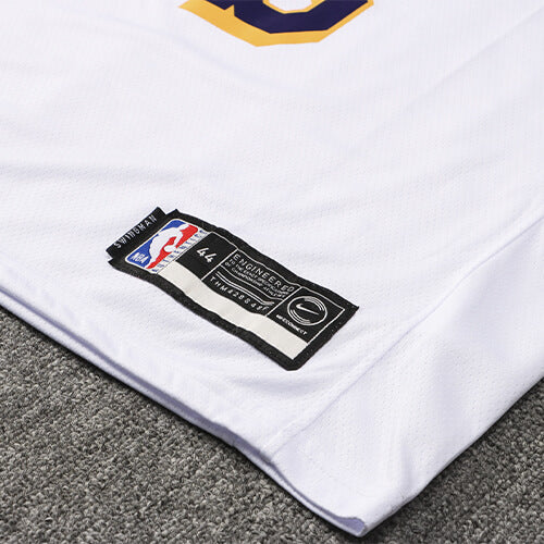 Regata NBA Los Angeles Lakers Davis n°3  Masculina - Branco+Amarelo