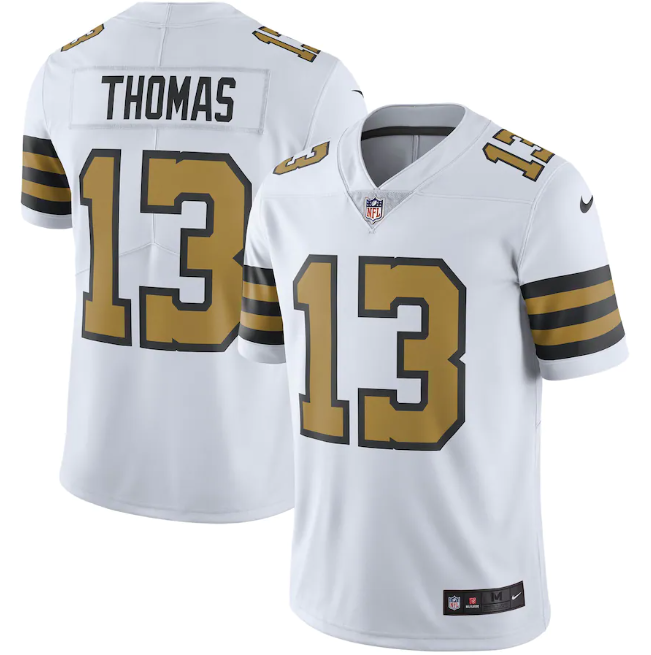 Jersey New Orleans Saints Vapor Limited Branca/Dourado