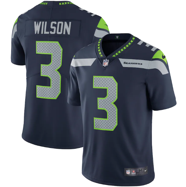 Jersey Seattle Seahawks Vapor Limited Azul Wilson