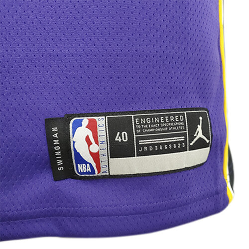 Regata NBA Los Angeles Lakers James n°6  Masculina -Roxo+Amarelo