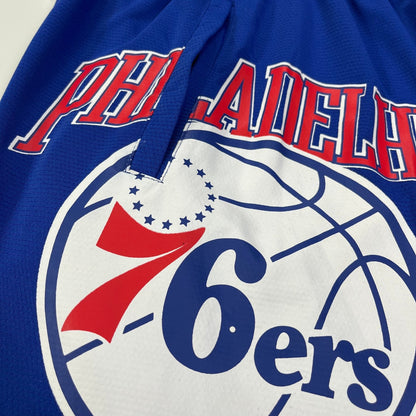 Shorts casual do Philadelphia 76ers azul