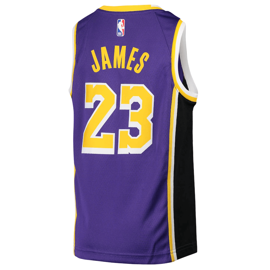 Regata NBA Los Angeles Lakers  James n°23  Masculina -Roxo+Amarelo