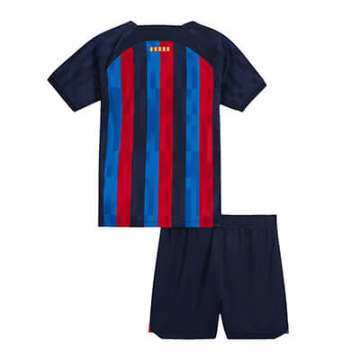 Kit infantil Barcelona I 22/23 Unissex - Azul